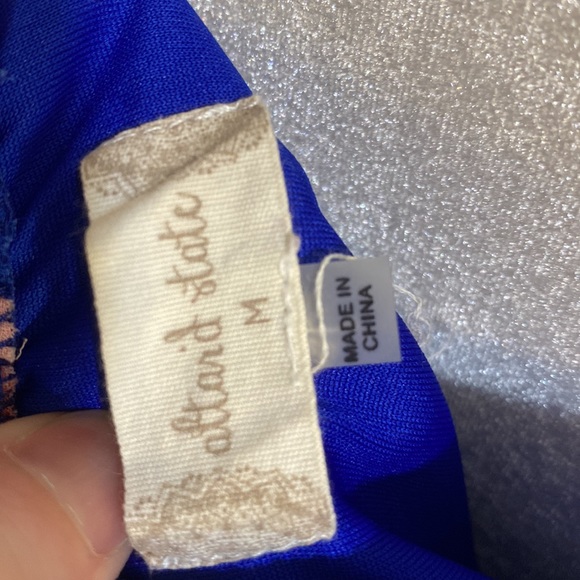 ALTR’D STATE off shoulder boho maxi dress with high slits w mini slip size M EUC - Picture 7 of 10